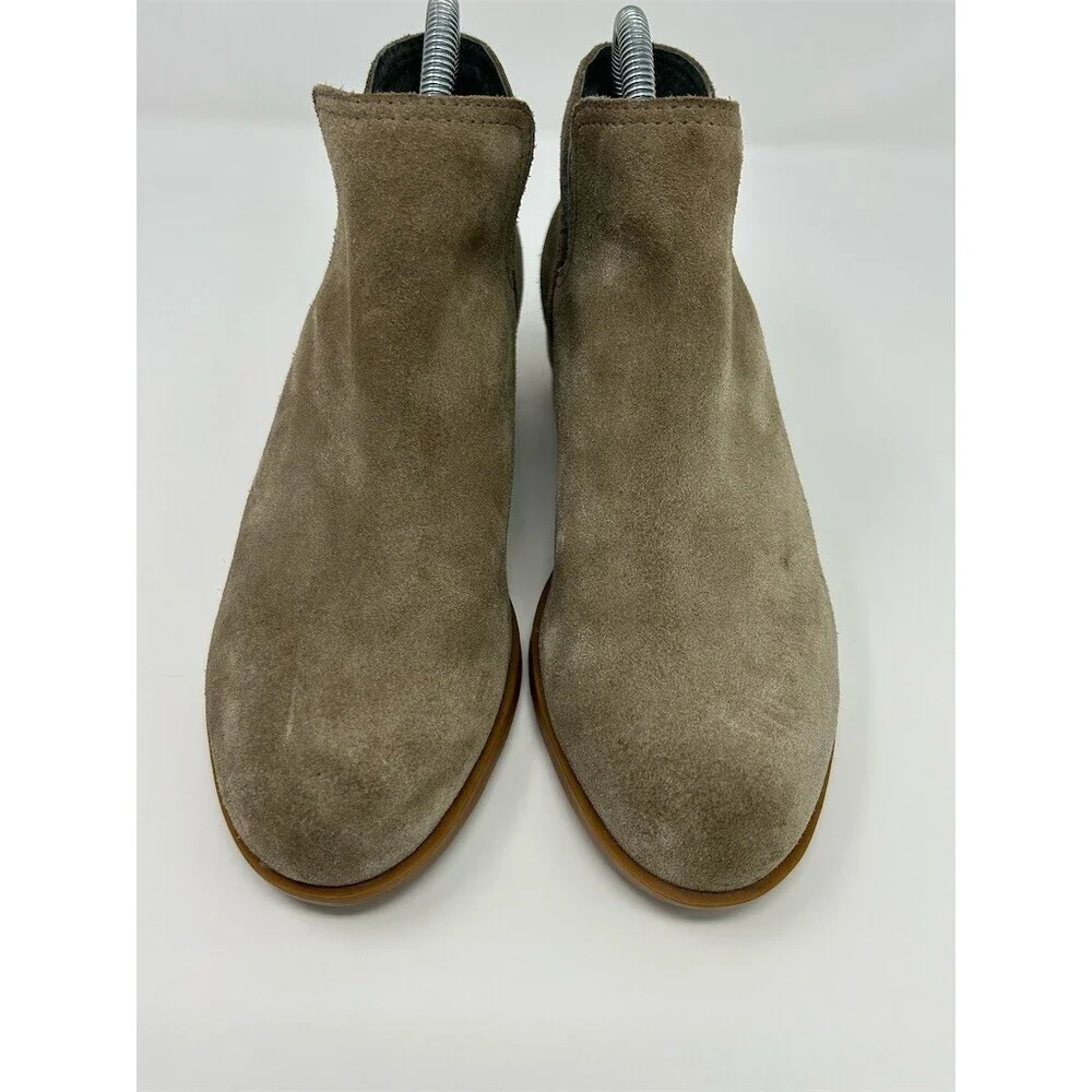 SOREL Lolla II Cut Out Ankle Booties Womens Beige Slip-On Lug Sole Size 7